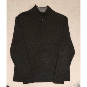 Daniel Bishop 1/4 Zip Cashmere Men's Gray Sweater Size XXL Classic Preppy SOFT